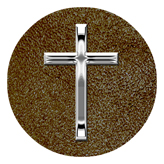 DAROUND 510 SL SH BR Silver Single Cross Shimmer Brown Background